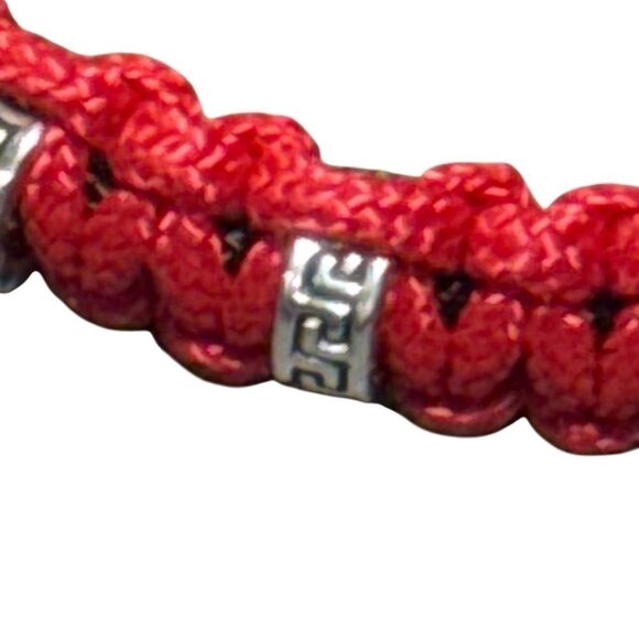 Handmade paracord bracelet with Egyptian style metal beads - Picture 5 of 6